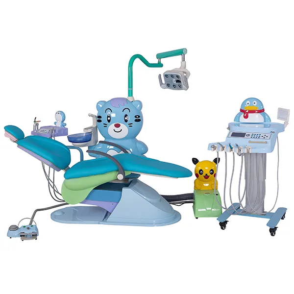 Children's Dental Chair Cute Luxury Mobile Tool Tray Bi-Color Lights